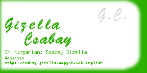 gizella csabay business card